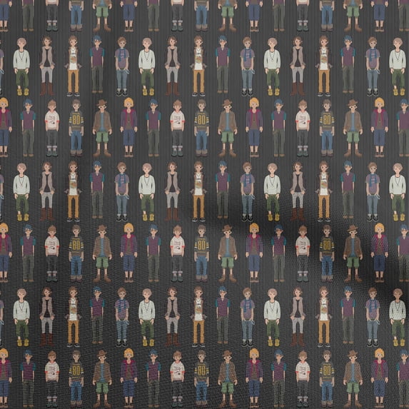 oneOone Polyester Spandex Black Fabric Human Craft Projects Decor Fabric Printed By The Yard 56 Inch Wide