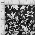 thumbnail image 1 of oneOone Polyester Spandex Black Fabric Leaves & Floral Sewing Material Print Fabric By The Yard 56 Inch Wide, 1 of 4