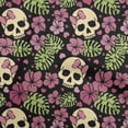 thumbnail image 1 of oneOone Polyester Spandex Black Fabric Skull Fabric For Sewing Printed Craft Fabric By The Yard 56 Inch Wide-aA, 1 of 5