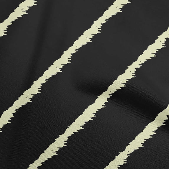 oneOone Polyester Spandex Black Fabric Stripe Craft Projects Decor Fabric Printed By The Yard 56 Inch Wide