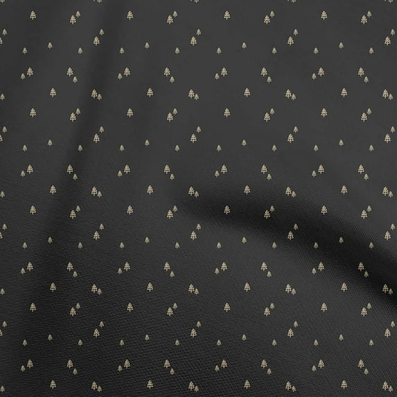 oneOone Polyester Spandex Black Fabric Tree Sewing Fabric By The Yard Printed Diy Clothing Sewing Supplies 56 Inch Wide