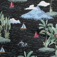 thumbnail image 1 of oneOone Polyester Spandex Black Fabric Tropical Beach Fabric For Sewing Printed Craft Fabric By The Yard 56 Inch Wide, 1 of 4