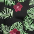 thumbnail image 1 of oneOone Polyester Spandex Black Fabric Tropical Hibiscus Floral Sewing Craft Projects Fabric Prints By Yard 56 Inch Wide, 1 of 6