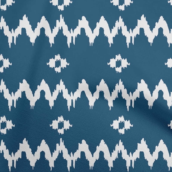 oneOone Polyester Spandex Blue Fabric Abstract Fabric For Sewing Printed Craft Fabric By The Yard 56 Inch Wide