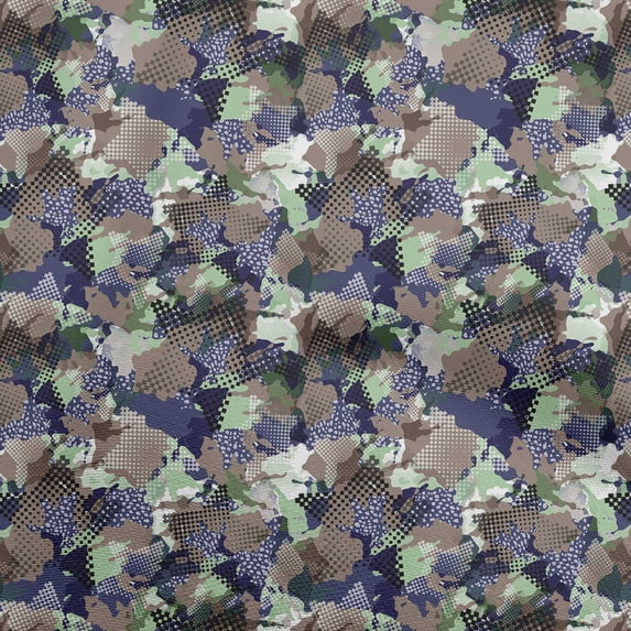 oneOone Polyester Spandex Blue Fabric Abstracts Fabric For Sewing Printed Craft Fabric By The Yard 56 Inch Wide