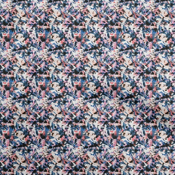 oneOone Polyester Spandex Blue Fabric Abstracts Sewing Craft Projects Fabric Prints By Yard 56 Inch Wide