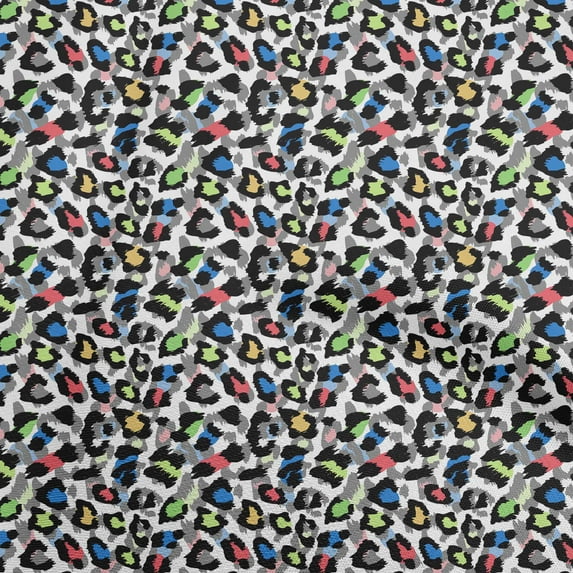 oneOone Polyester Spandex Blue Fabric Animal Skin Sewing Fabric By The Yard Printed Diy Clothing Sewing Supplies 56 Inch Wide