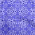 thumbnail image 1 of oneOone Polyester Spandex Blue Fabric Asian Block Mandala Dress Material Fabric Print Fabric By The Yard 56 Inch Wide, 1 of 5