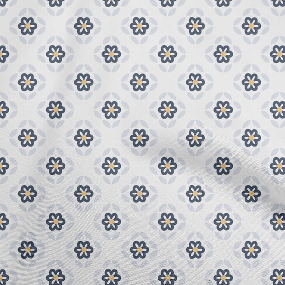 oneOone Polyester Spandex Blue Fabric Block Sewing Craft Projects Fabric Prints By Yard 56 Inch Wide-8C