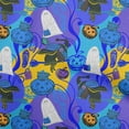 thumbnail image 1 of oneOone Polyester Spandex Blue Fabric Halloween Diy Clothing Quilting Fabric Print Fabric By Yard 56 Inch Wide, 1 of 4