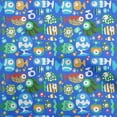 thumbnail image 1 of oneOone Polyester Spandex Blue Fabric Kids Fish Sewing Craft Projects Fabric Prints By Yard 56 Inch Wide, 1 of 4