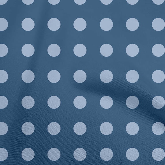 oneOone Polyester Spandex Blue Fabric Polka Dot Dress Material Fabric Print Fabric By The Yard 56 Inch Wide