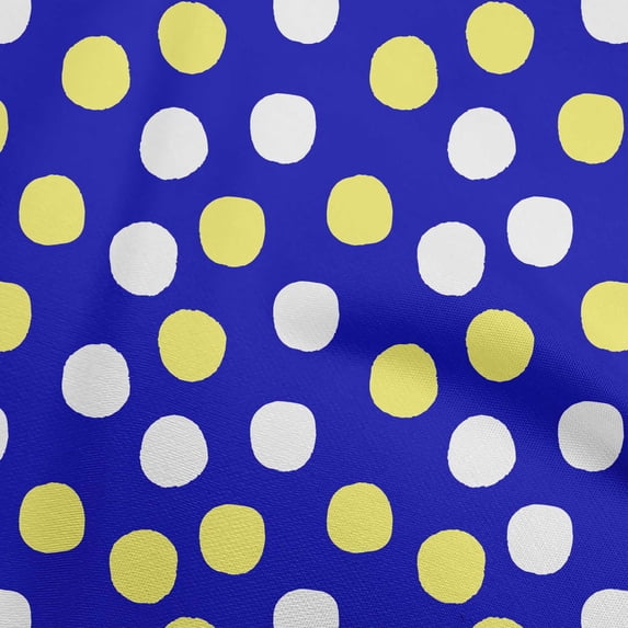 oneOone Polyester Spandex Blue Fabric Polka Quilting Supplies Print Sewing Fabric By The Yard 56 Inch Wide