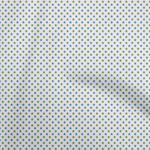 oneOone Polyester Spandex Blue Fabric Stars Quilting Supplies Print Sewing Fabric By The Yard 56 Inch Wide
