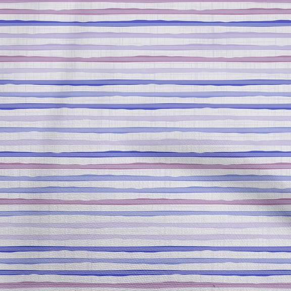 oneOone Polyester Spandex Blue Fabric Stripes Fabric For Sewing Printed Craft Fabric By The Yard 56 Inch Wide
