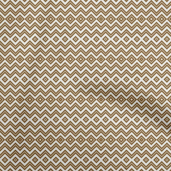 oneOone Polyester Spandex Brown Fabric Geometric Quilting Supplies Print Sewing Fabric By The Yard 56 Inch Wide