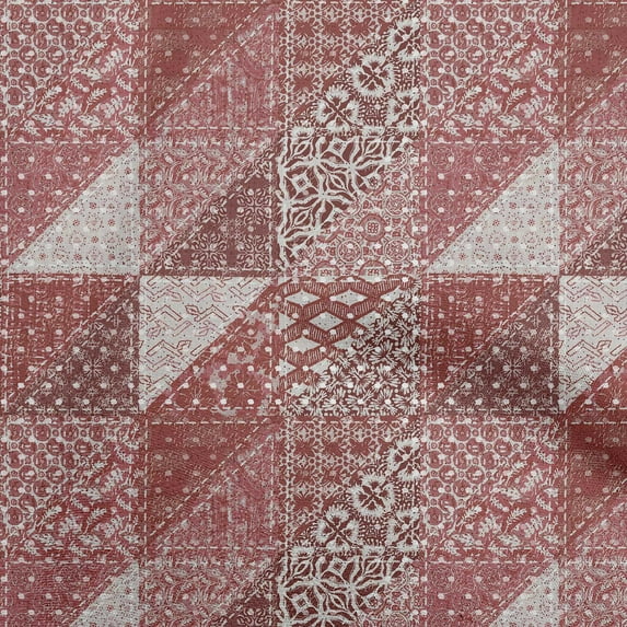 oneOone Polyester Spandex Brown Fabric Mix Block Pattern Sewing Material Print Fabric By The Yard 56 Inch Wide