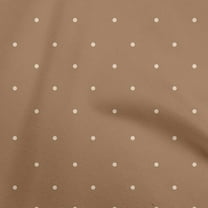 oneOone Polyester Spandex Brown Fabric Polka Dot Sewing Fabric By The Yard Printed Diy Clothing Sewing Supplies 56 Inch Wide-8019