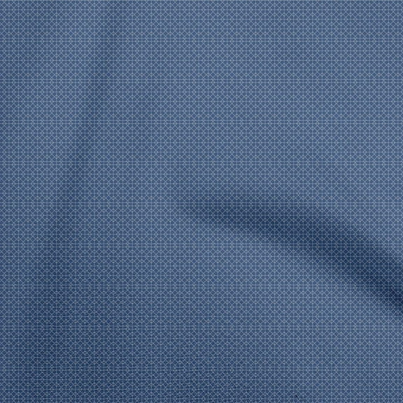 oneOone Polyester Spandex Dark Blue Fabric Asian Japanese Sashiko Sewing Material Print Fabric By The Yard 56 Inch Wide