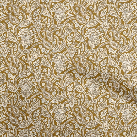 oneOone Polyester Spandex Dark Olive Green Fabric Asian Block Quilting Supplies Print Sewing Fabric By The Yard 56 Inch Wide