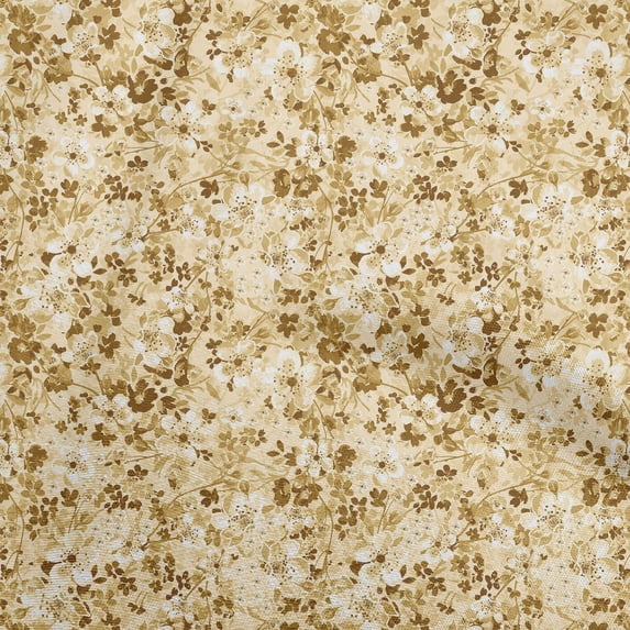 oneOone Polyester Spandex Dark Olive Green Fabric Floral Sewing Craft Projects Fabric Prints By Yard 56 Inch Wide