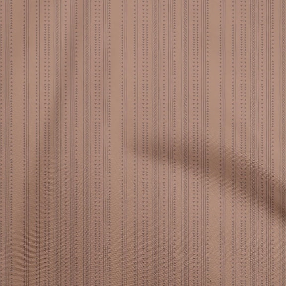 oneOone Polyester Spandex Dark Rose Brown Fabric Tribal Sewing Material Print Fabric By The Yard 56 Inch Wide