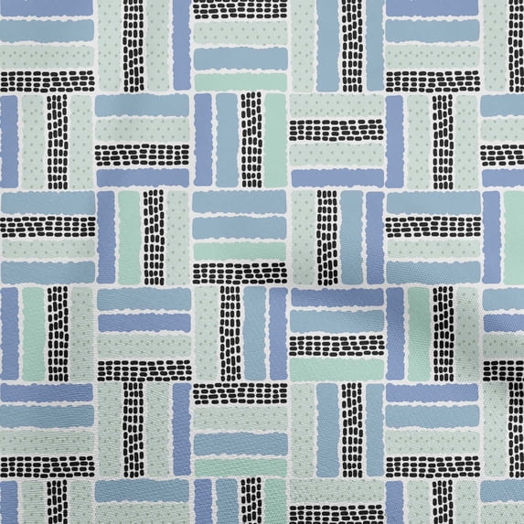 oneOone Polyester Spandex Dusty Green Fabric Geometrical Dot Print Craft Projects Decor Fabric Printed By The Yard 56 Inch Wide