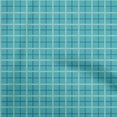 thumbnail image 1 of oneOone Polyester Spandex Dusty Teal Green Fabric Check Plaid Craft Projects Decor Fabric Printed By The Yard 56 Inch Wide, 1 of 5