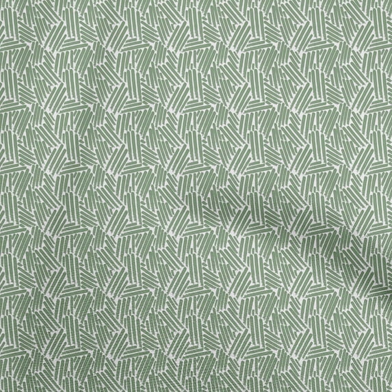 oneOone Polyester Spandex Dusty Teal Green Fabric Geometric Sewing Craft Projects Fabric Prints By Yard 56 Inch Wide