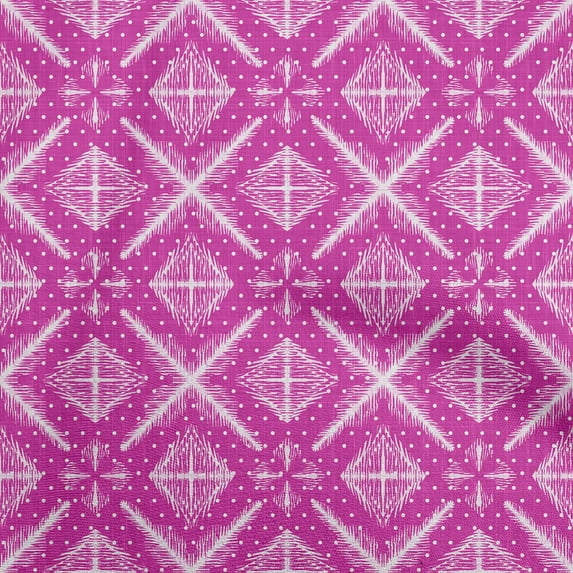 oneOone Polyester Spandex Fuschia Pink Fabric African Fabric For Sewing Printed Craft Fabric By The Yard 56 Inch Wide