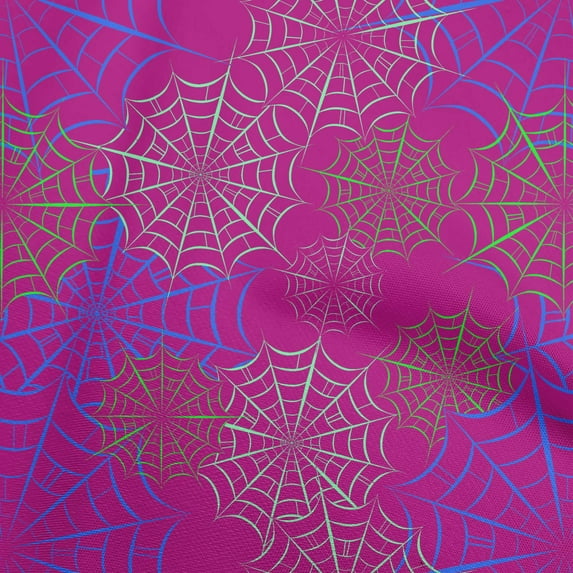 oneOone Polyester Spandex Fuschia Pink Fabric Halloween Quilting Supplies Print Sewing Fabric By The Yard 56 Inch Wide