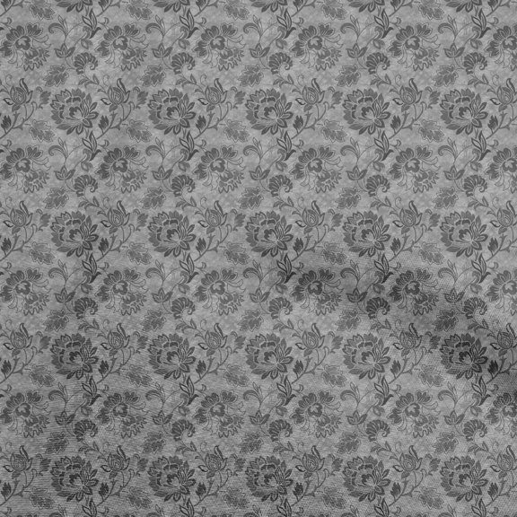 oneOone Polyester Spandex Gray Fabric Batik Sewing Craft Projects Fabric Prints By Yard 56 Inch Wide