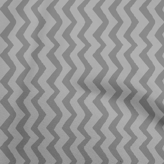oneOone Polyester Spandex Gray Fabric Chevron Sewing Material Print Fabric By The Yard 56 Inch Wide