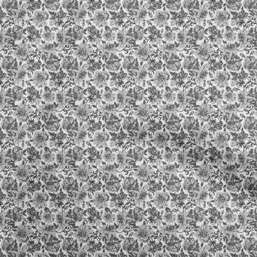 oneOone Polyester Spandex Gray Fabric Florals Sewing Craft Projects Fabric Prints By Yard 56 Inch Wide