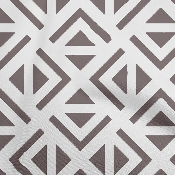 oneOone Polyester Spandex Gray Fabric Geometric Triangle Dress Material Fabric Print Fabric By The Yard 56 Inch Wide