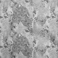 thumbnail image 1 of oneOone Polyester Spandex Gray Fabric Tropical Leaf With Geometrical Sewing Fabric By The Yard Printed Diy Clothing Sewing Supplies 56 Inch Wide, 1 of 4