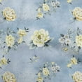 thumbnail image 1 of oneOone Polyester Spandex Grayish Blue Fabric Floral Floral With Texture Sewing Material Print Fabric By The Yard 56 Inch Wide, 1 of 5