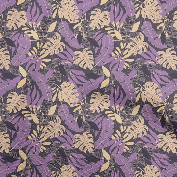 oneOone Polyester Spandex Grayish Purple Fabric Tropical Dress Material Fabric Print Fabric By The Yard 56 Inch Wide
