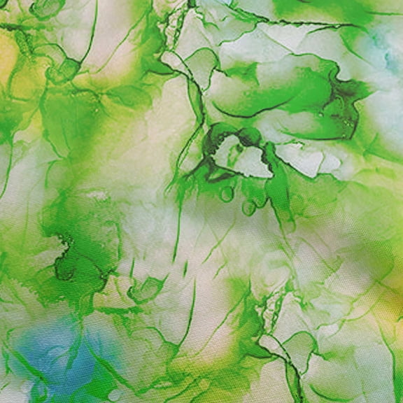 oneOone Polyester Spandex Green Fabric Abstract Floral Quilting Supplies Print Sewing Fabric By The Yard 56 Inch Wide