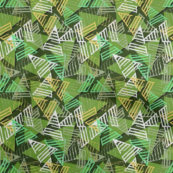 oneOone Polyester Spandex Green Fabric Abstracts Sewing Craft Projects Fabric Prints By Yard 56 Inch Wide