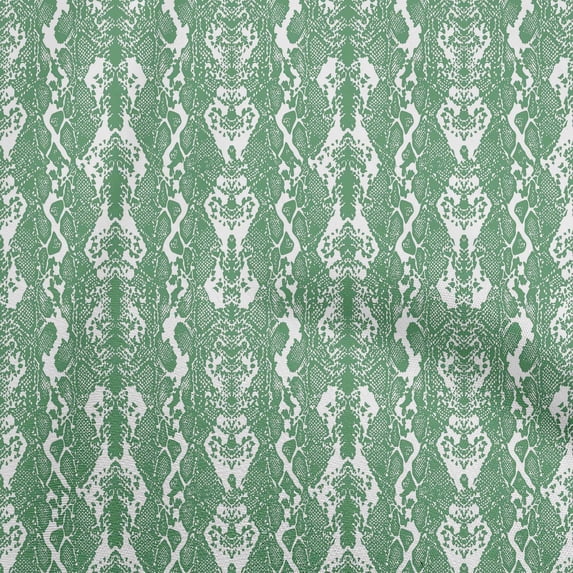oneOone Polyester Spandex Green Fabric Animal Skin Fabric For Sewing Printed Craft Fabric By The Yard 56 Inch Wide-5I