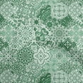 thumbnail image 1 of oneOone Polyester Spandex Green Fabric Asian Mandala Floral Tile Craft Projects Decor Fabric Printed By The Yard 56 Inch Wide, 1 of 4