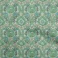 thumbnail image 1 of oneOone Polyester Spandex Green Fabric Asian Suzani Floral Craft Projects Decor Fabric Printed By The Yard 56 Inch Wide, 1 of 4
