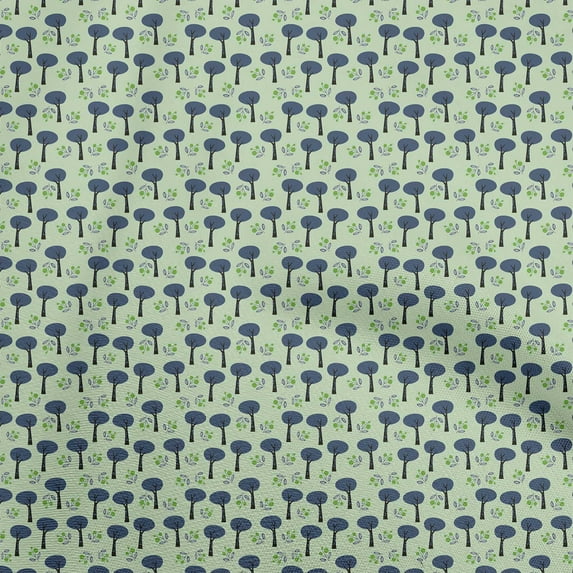 oneOone Polyester Spandex Green Fabric Tree Sewing Fabric By The Yard Printed Diy Clothing Sewing Supplies 56 Inch Wide