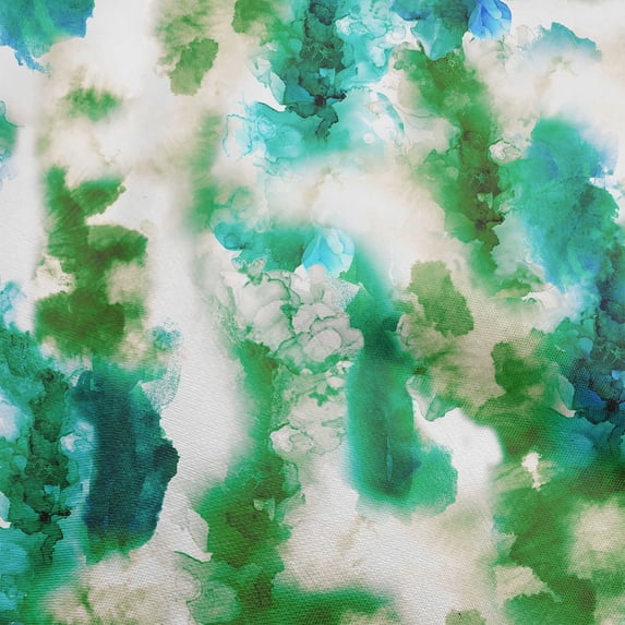 oneOone Polyester Spandex Green Fabric Watercolor Fabric For Sewing Printed Craft Fabric By The Yard 56 Inch Wide