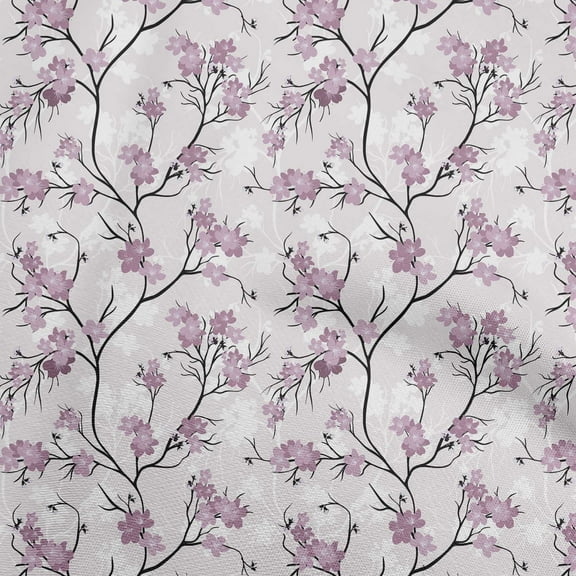 oneOone Polyester Spandex Lavender Fabric Floral Sewing Fabric By The Yard Printed Diy Clothing Sewing Supplies 56 Inch Wide