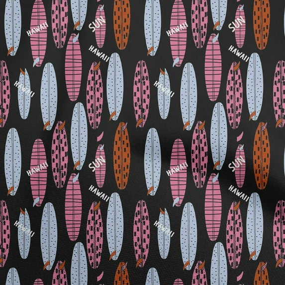 oneOone Polyester Spandex Light Blue Fabric Beach Hawai Sewing Material Print Fabric By The Yard 56 Inch Wide