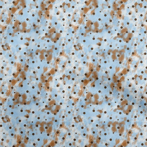 oneOone Polyester Spandex Light Blue Fabric Dot Quilting Supplies Print Sewing Fabric By The Yard 56 Inch Wide