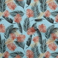 thumbnail image 1 of oneOone Polyester Spandex Light Blue Fabric Tropical Diy Clothing Quilting Fabric Print Fabric By Yard 56 Inch Wide, 1 of 4