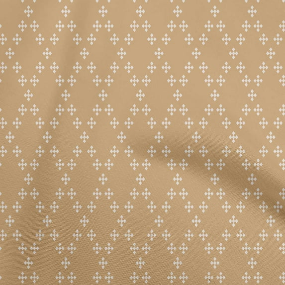 oneOone Polyester Spandex Light Brown Fabric Argyle Sewing Material Print Fabric By The Yard 56 Inch Wide